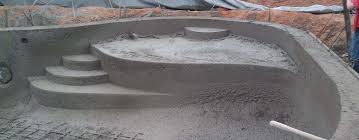 Reinforced concrete for sand pools